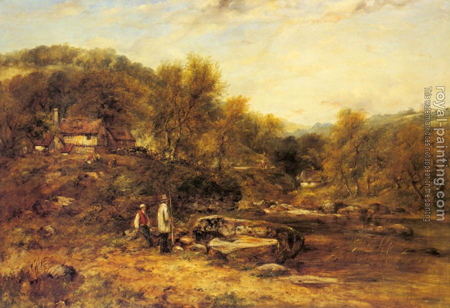 Frederick Waters Watts : Anglers By A Stream